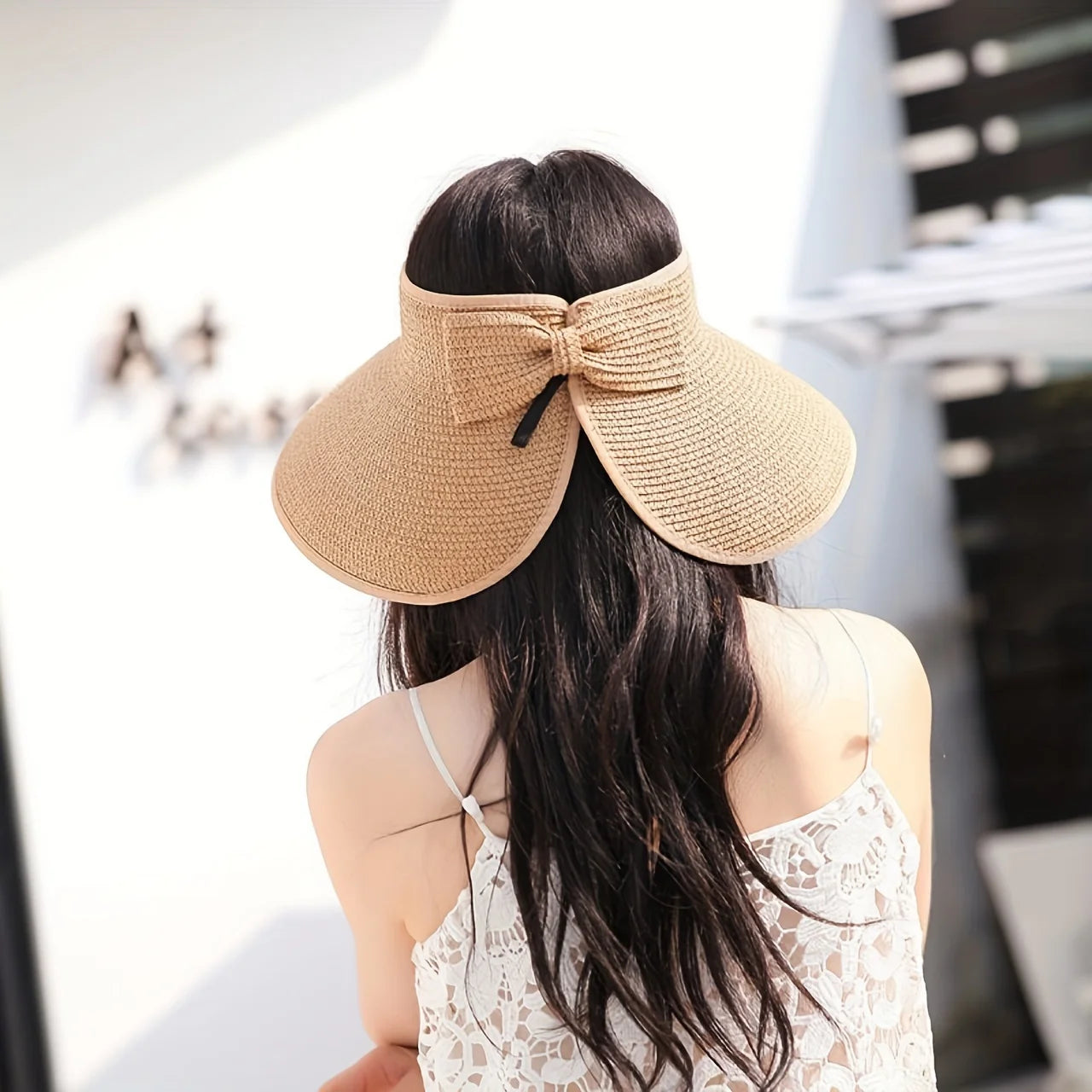 Riviera Oversized Straw Visor