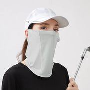 Ice Silk UV Face Scarf for Women Men, Sun Protection Neck Cover, Breathable Sports Mask for Golf Cycling Outdoor sun screen
