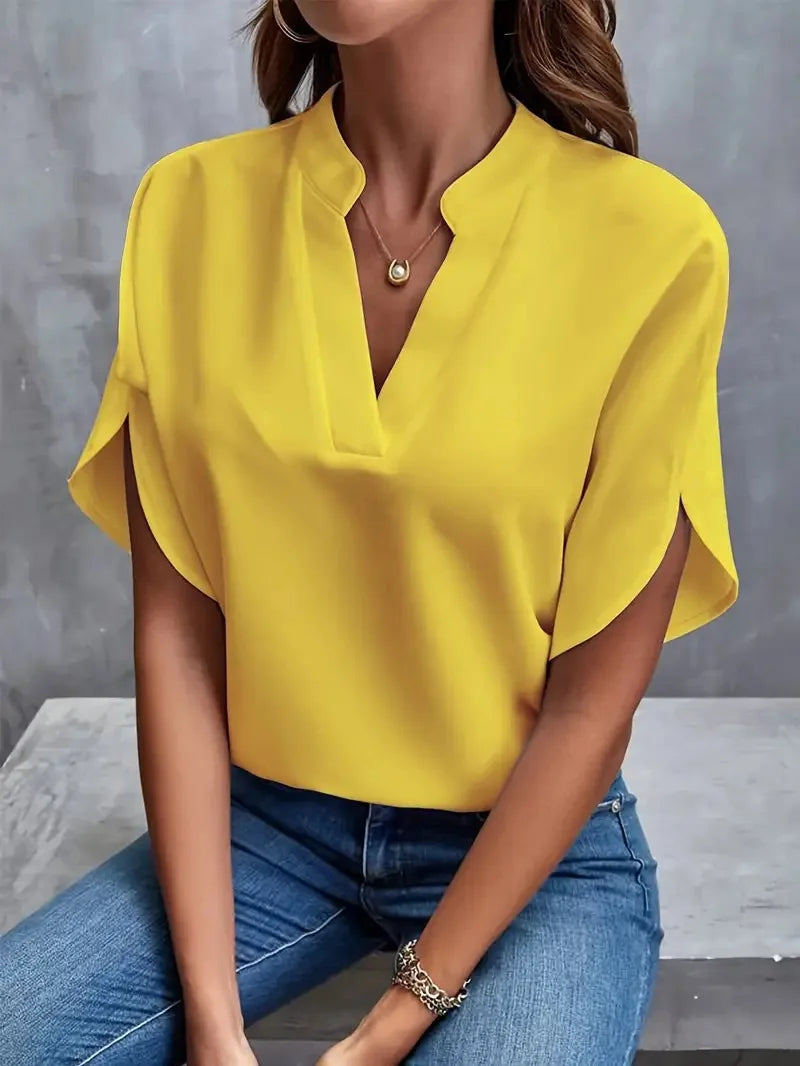 V-Neck Relaxed Blouse