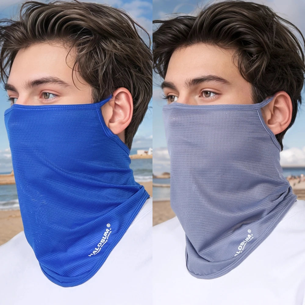 Breathable Bike Mask Windproof Dustproof Solid Color Motorcycle Scarf Ice Silk Balaclava Summer Men Women Sun Protection Veil