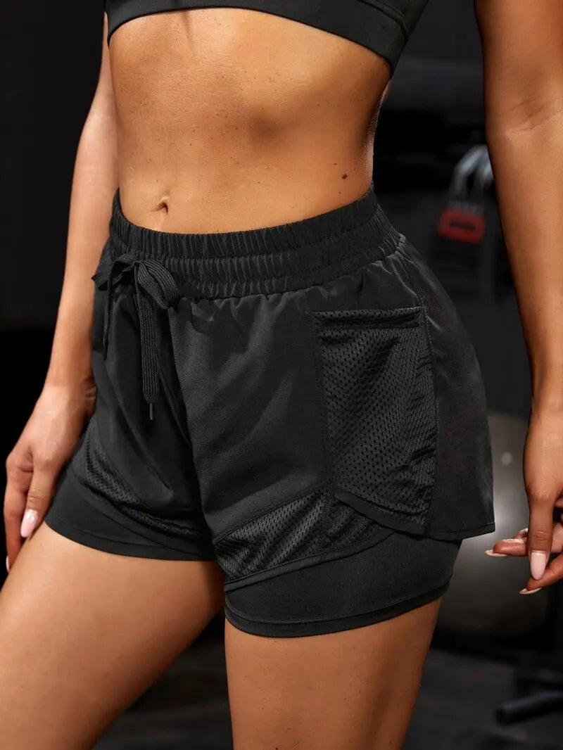Aurelia Sun 2-in-1 Pocket Training Shorts – Pink – image 3