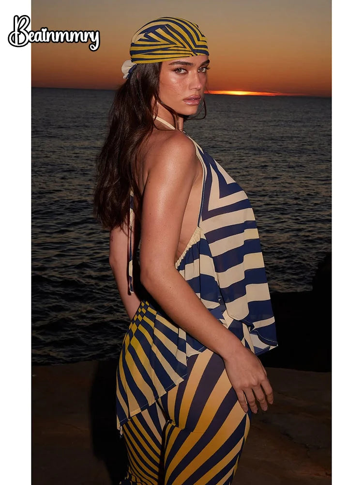 Animal Print Halter Resort Collection