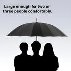 24-rib Long Handle Automatic Umbrella Long Handle Business Umbrella for Men Integrated Button Large Wind-Resistant Umbrella Para