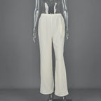 Lustre High-Waist Wide-Leg Trousers
