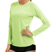 KEFITEVD Quick Dry Women's UPF 50+ Long Sleeve T-Shirts Skin Sun/UV Protection Breathable Lightweight Swim Outdoor Hiking Shirts