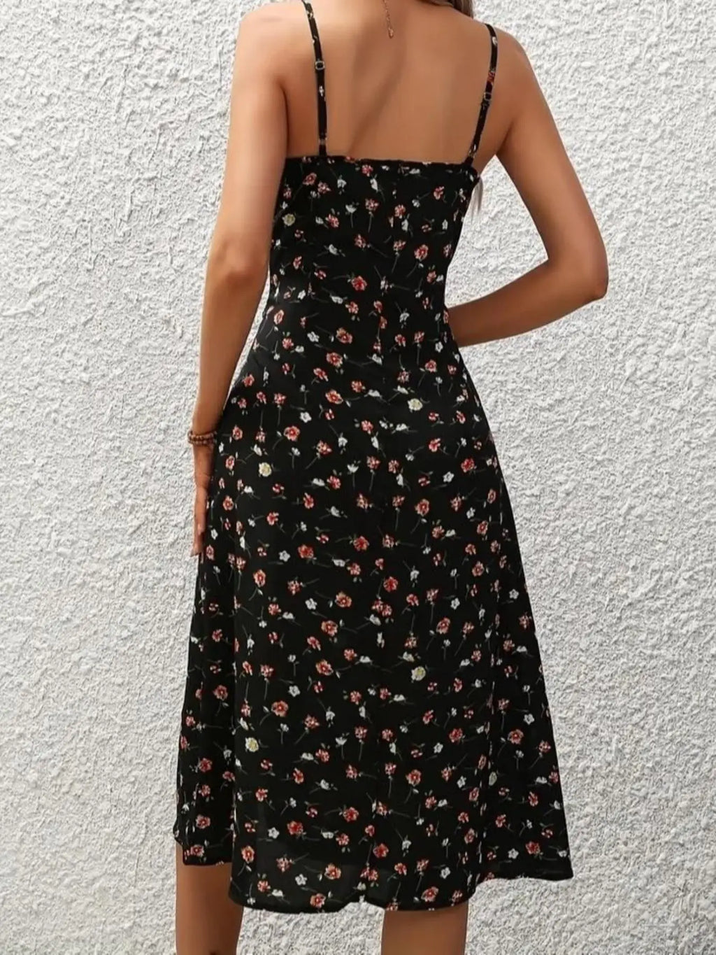 Asymmetric Floral Maxi Dress