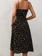 Asymmetric Floral Maxi Dress