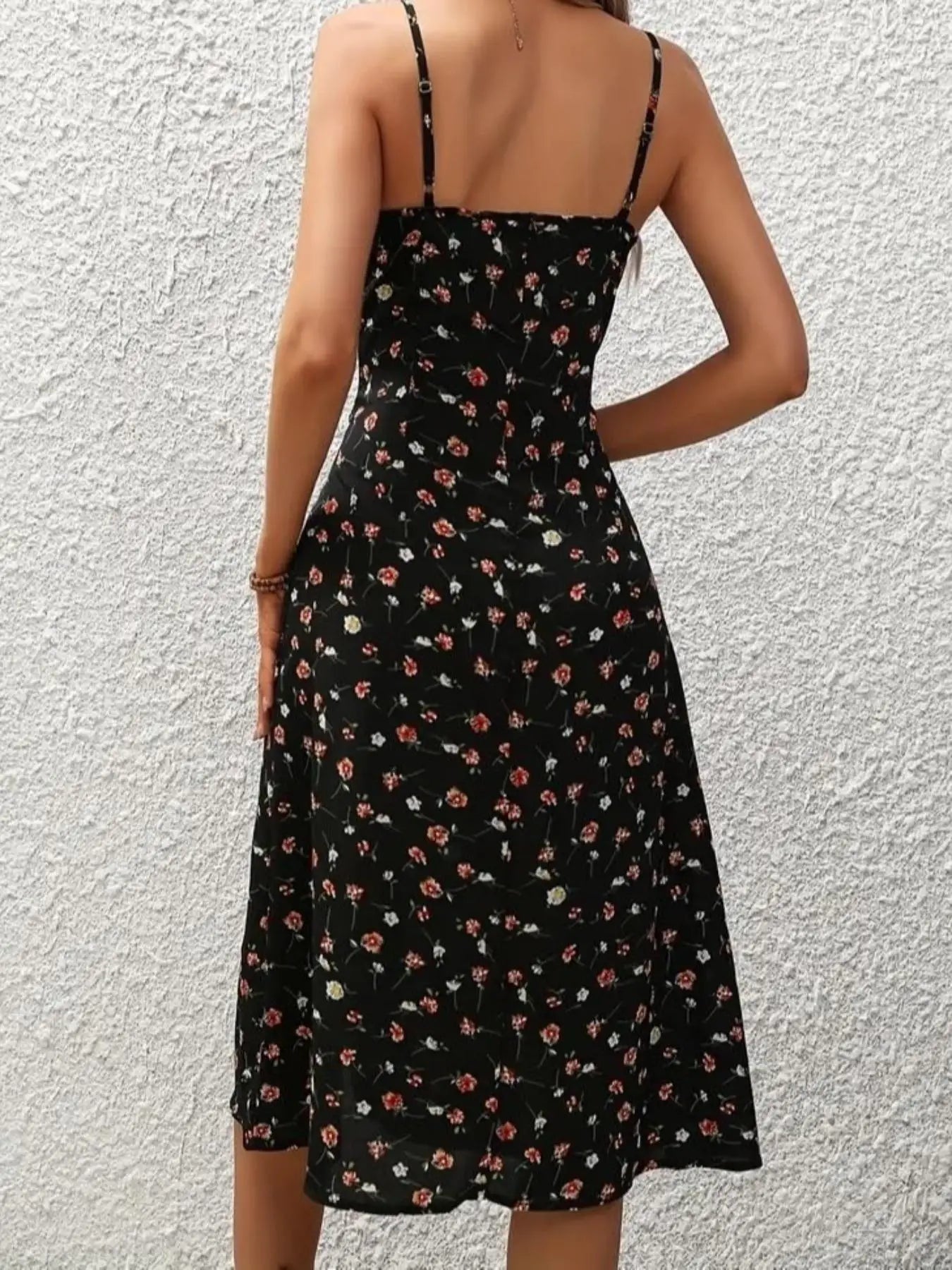 Asymmetric Floral Maxi Dress