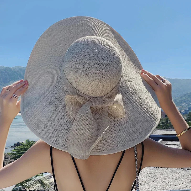Oversized Bow Straw Sun Hat