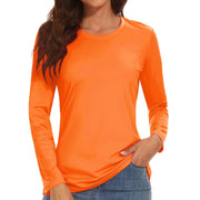 TACVASEN Summer UPF 50+ Long Sleeve Quick Dry High Elastic T-shirts Womens UV/Sun Protection Tee Shirts Hiking Swim Tops Outdoor