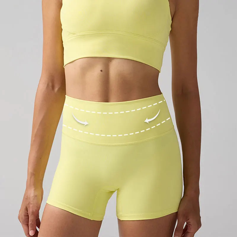 Aurelia Sun Quick-Dry High-Waist Yoga Shorts – Mint Green – image 3