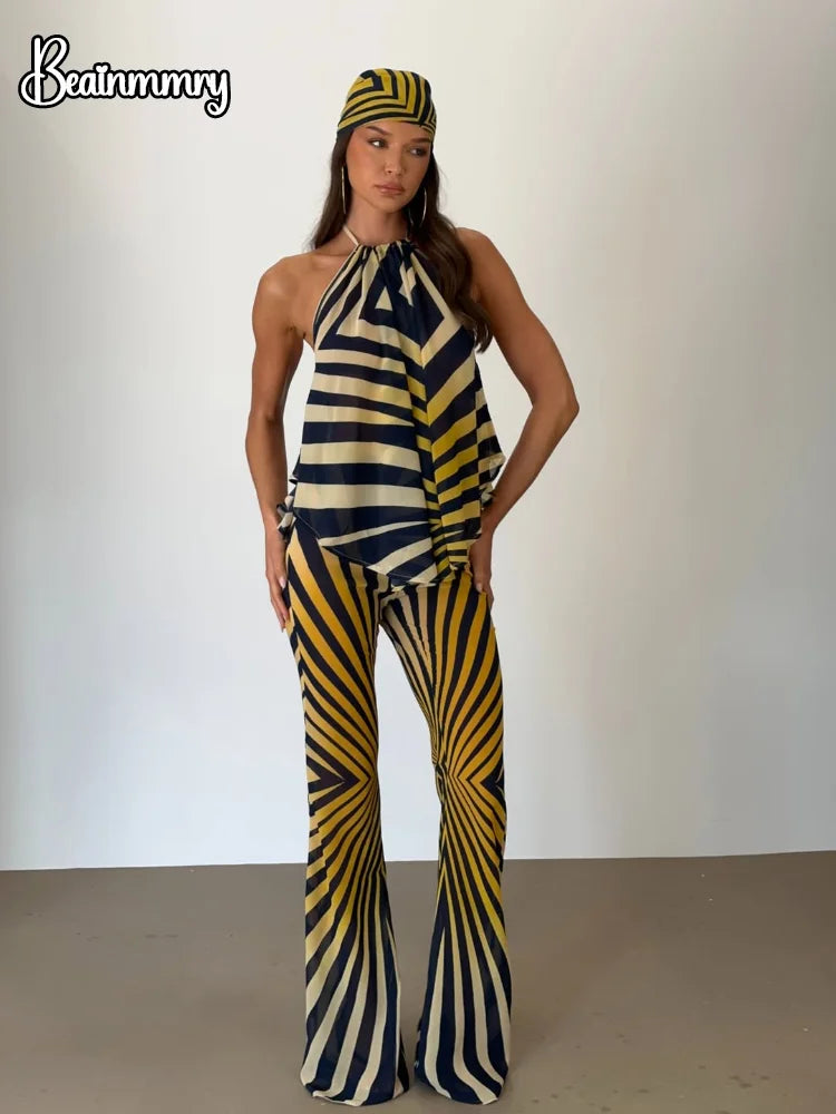 Animal Print Halter Resort Collection