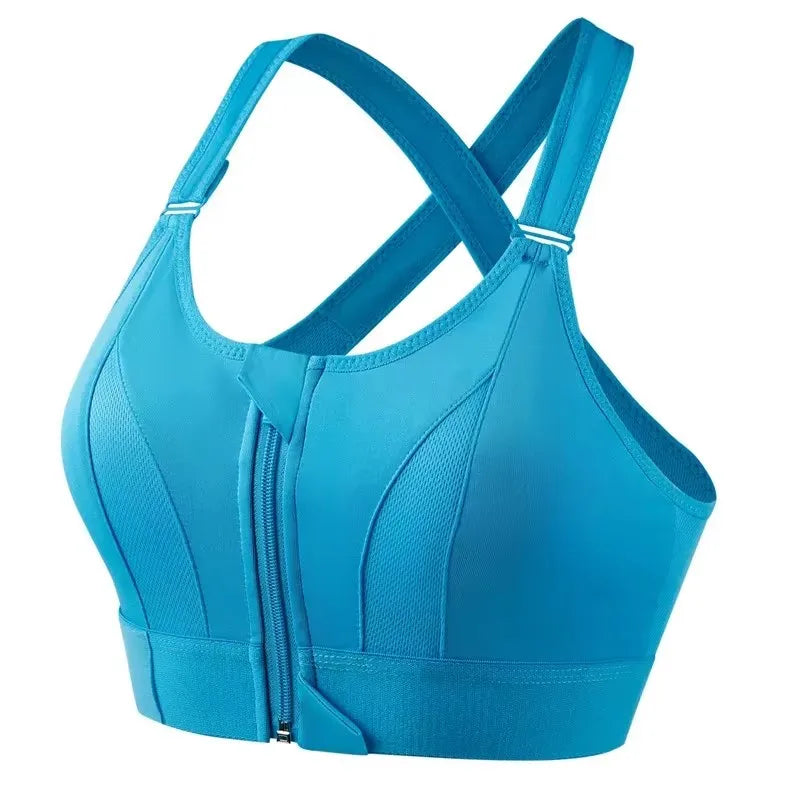 Aurelia Sun Front Zip Adjustable Sports Bra – White – image 9