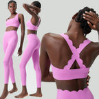 Aurelia Sun Sculpt Fit Two-Piece Active Set – Dark Pink – image 6
