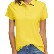 TACVASEN UPF 50+ Short Sleeve Golf Polos Shirts High Elastic Womens Sun Protection T-shirts Quick Dry Workout Tee Pullover Tops
