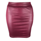 Matte Faux-Leather Mini Skirt