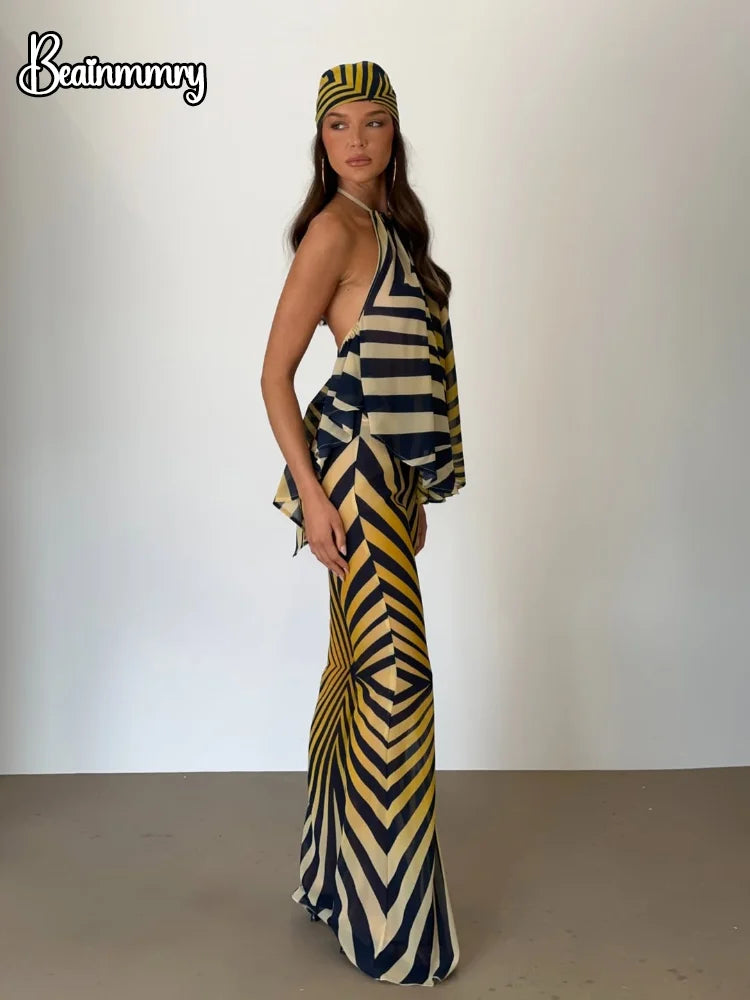 Animal Print Halter Resort Collection
