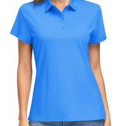 TACVASEN UPF50+ UV Protection Quick Dry Polo T-Shirts Womens Summer Short Sleeve Golf Sports Tee Shirts Breathable Workout Tops