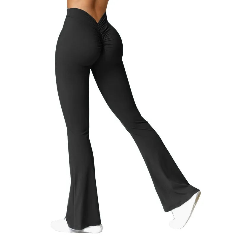 V-Waist Flare Leggings