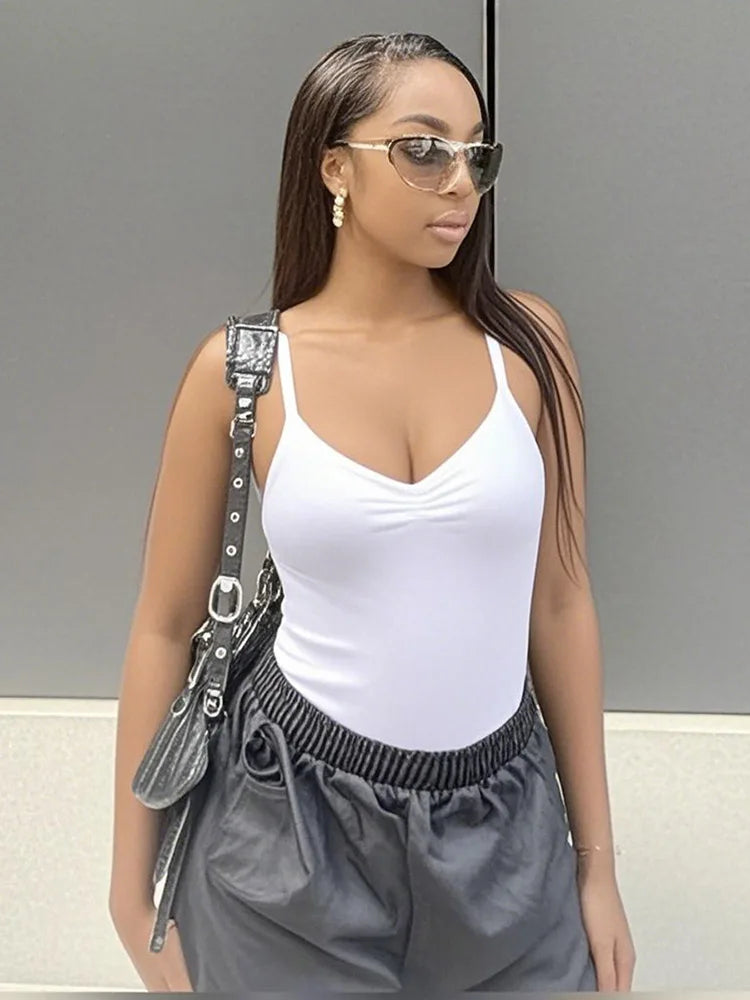 Ruched Strap Bodysuit