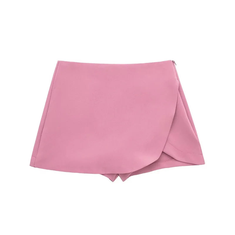 Asymmetric High-Waist Skort