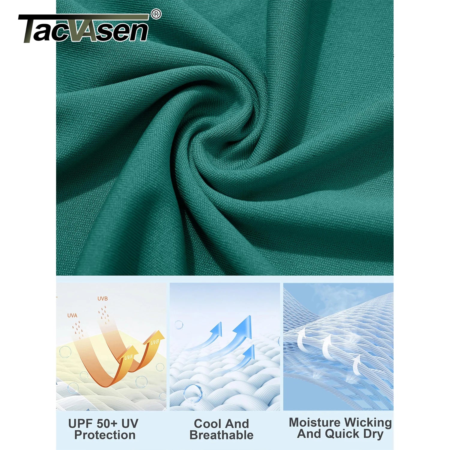TACVASEN UPF 50+ Workout Tops for Women Short Sleeve Sun Protection Quick Dry Wicking T Shirt Summer Yoga Athletic Running Gym