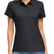 TACVASEN UPF50+ UV Protection Quick Dry Polo T-Shirts Womens Summer Short Sleeve Golf Sports Tee Shirts Breathable Workout Tops