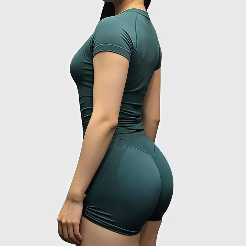 Aurelia Sun Short Sleeve Seamless Training Set – Espresso – image 5