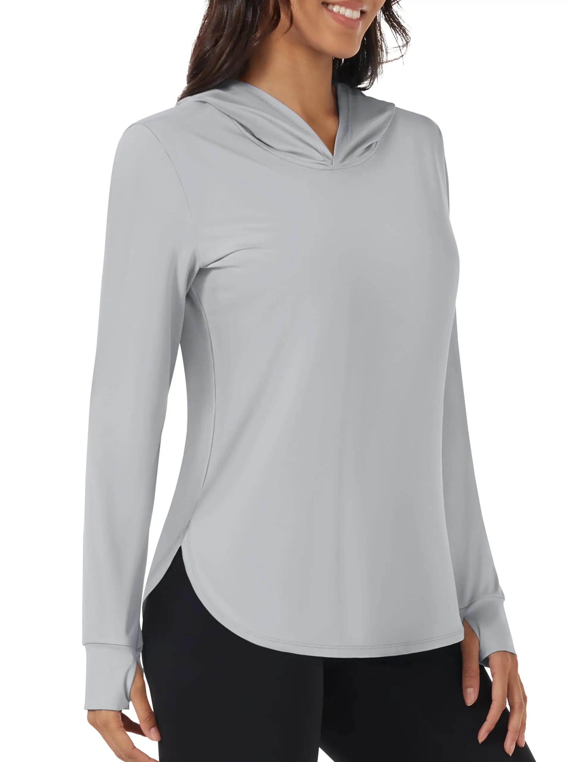 TACVASEN UPF80+ Summer UV Protection Hoodie Womens Outdoor Hiking SunBlock Pullover Tops Quick Dry Breathable Lightweight Shirts
