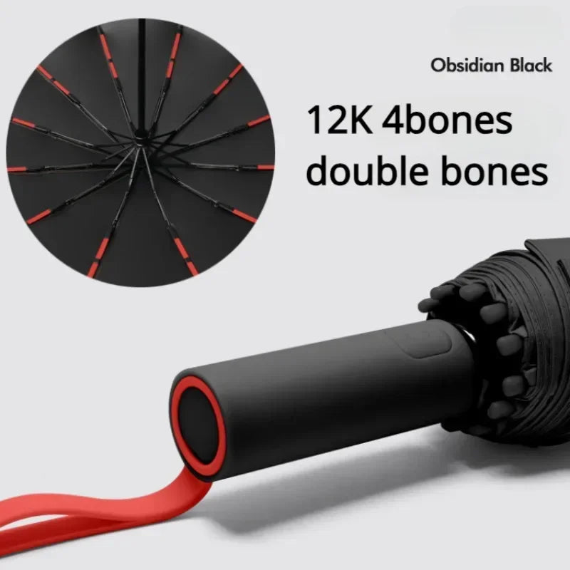 72 Bones Super Strong Windproof Automatic Folding Men Umbrella Reinforced Large Rainproof Sun Protection Umbrellas Women