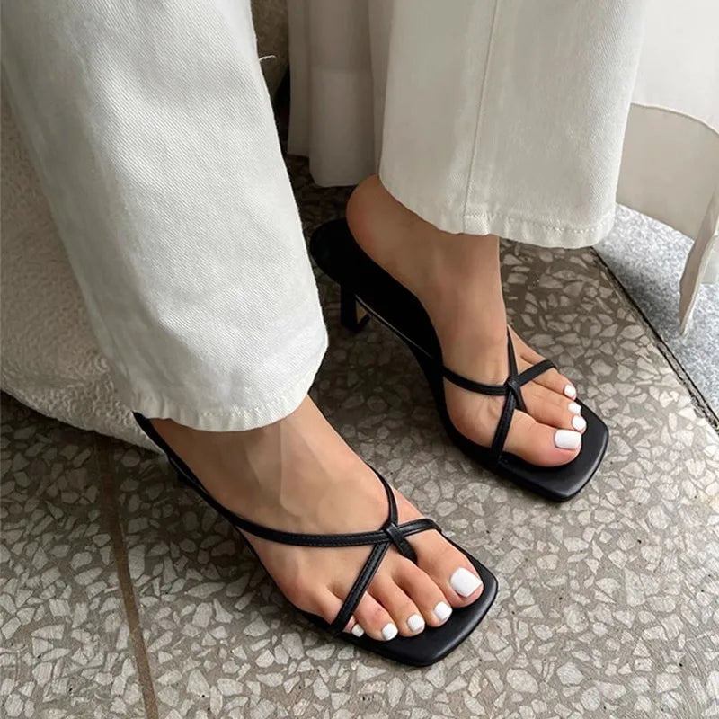 Toe-Post High Heel Sandals