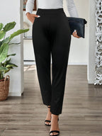 Slim Straight Office Trousers