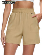 TACVASEN Women's 5" Hiking Cargo Shorts UPF 50+ Quick Dry Lightweight Golf Athletic Casual Summer Shorts with 3 Pockets Elastic