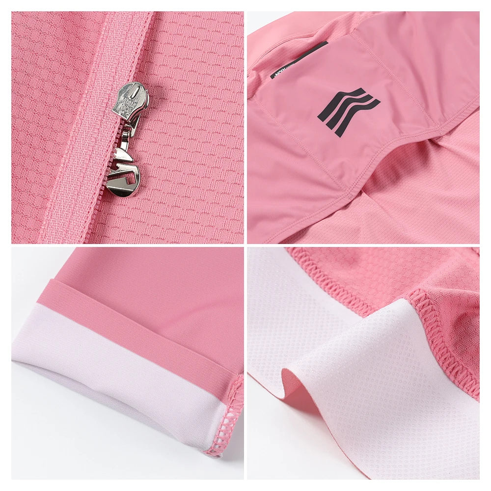 RION Women Cycling Jersey Long Sleeves Shirts Mountain Bike MTB Jerseys Pro Bicycle Clothing T-Shirt Outdoor Sports UPF 50+