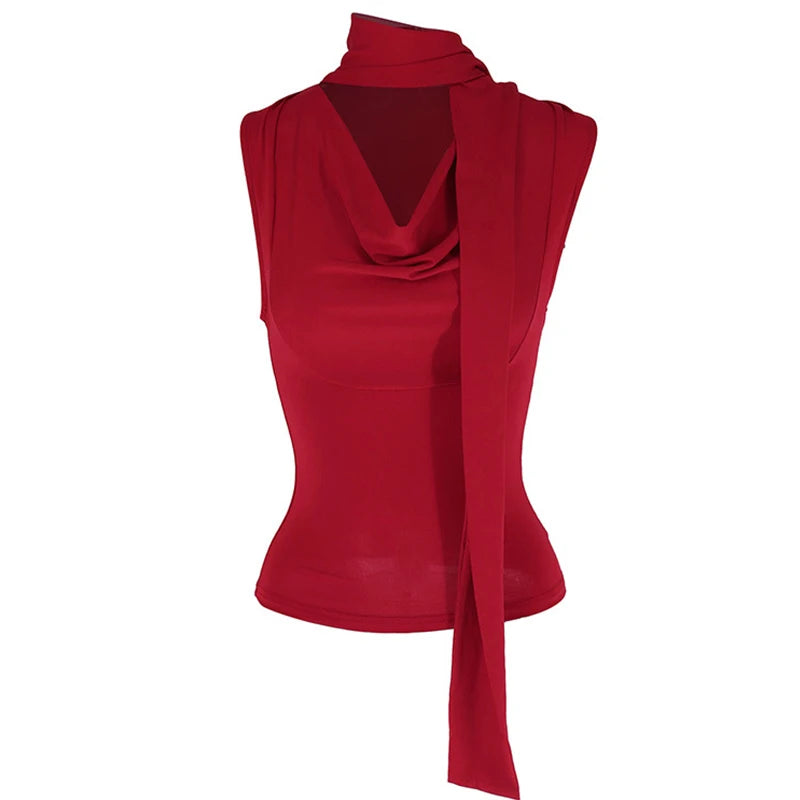 Bandage V-Neck Knit Tank