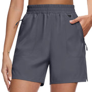 TACVASEN Women's 5" Hiking Cargo Shorts UPF 50+ Quick Dry Lightweight Golf Athletic Casual Summer Shorts with 3 Pockets Elastic