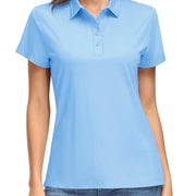 TACVASEN UPF50+ UV Protection Quick Dry Polo T-Shirts Womens Summer Short Sleeve Golf Sports Tee Shirts Breathable Workout Tops