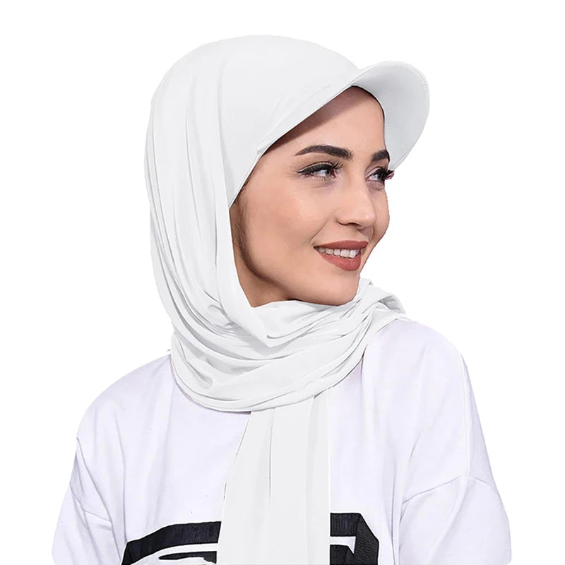 Pre-Tied Brimmed Scarf Cap