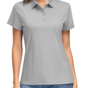 TACVASEN UPF50+ UV Protection Quick Dry Polo T-Shirts Womens Summer Short Sleeve Golf Sports Tee Shirts Breathable Workout Tops