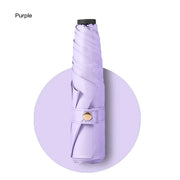 Ultra-light UPF50+ Umbrella Carbon Fiber Sun UV Protection Portable Umbrella Vinyl Folding Rain Parasol Pocket Pencil Umbrella