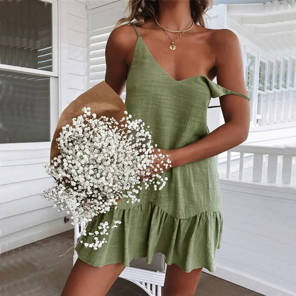 Ruffle Strap A-Line Sundress