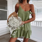 Ruffle Strap A-Line Sundress