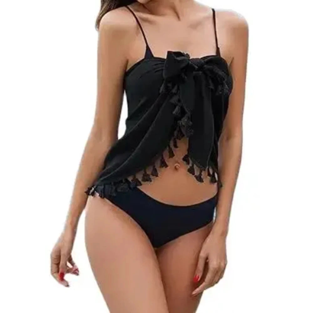 Tassel-Trim Beach Sarong