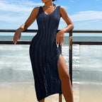 Open-Knit Maxi Beach Dress