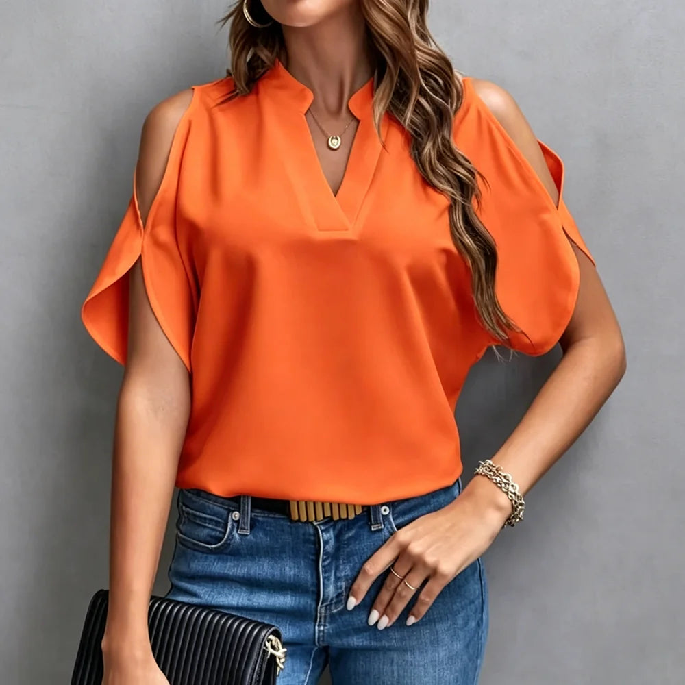 Luna V-Neck Relaxed Blouse