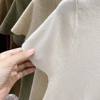 Fine-Knit Short-Sleeve Sweater