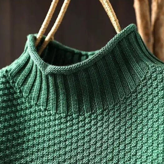 Amara Hand-Knit Sweater – Purple