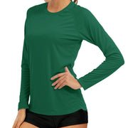 KEFITEVD Quick Dry Women's UPF 50+ Long Sleeve T-Shirts Skin Sun/UV Protection Breathable Lightweight Swim Outdoor Hiking Shirts
