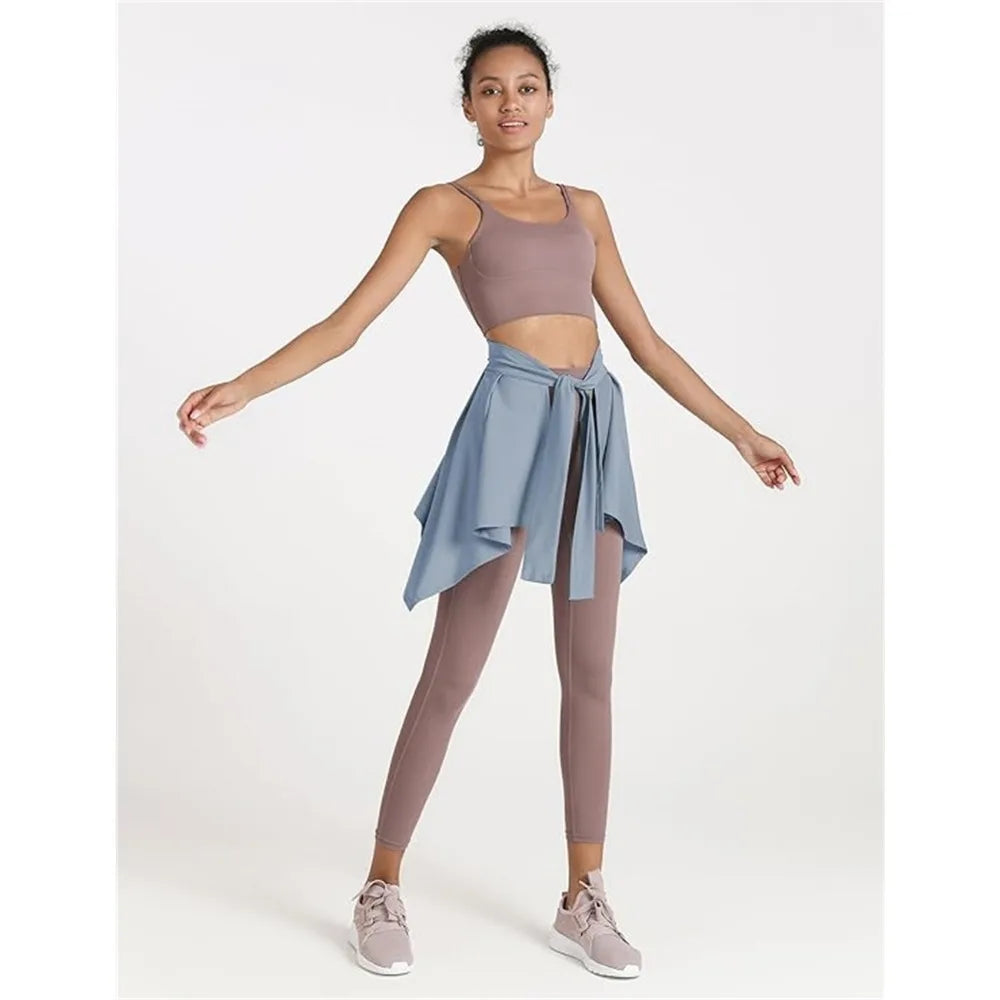 Tie-Wrap Athletic Skirt Overlay