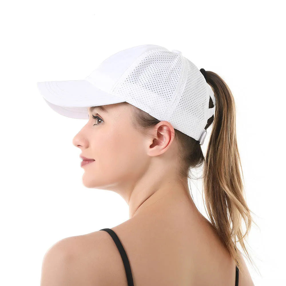 Mesh Ponytail Sports Cap